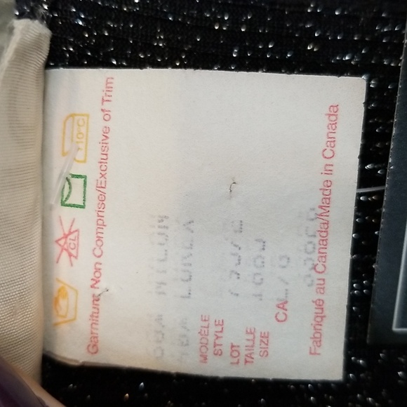 90s Black Lurex Cardigan — Minimal Goth Metallic Knit - Picture 7 of 7